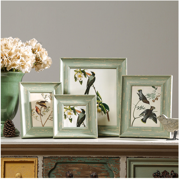 Hongyi Nordic American Style Small Photo Frame Art Photo Frame ps Foam 6 Inch 7 Inch 8 Inch Retro Old Photo Frame