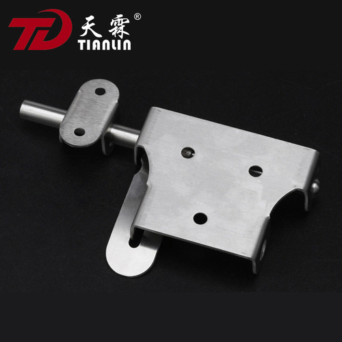 Punch-free stainless steel door latch old-fashioned door buckle bolt door warehouse door lock hasp surface-mounted door hasp