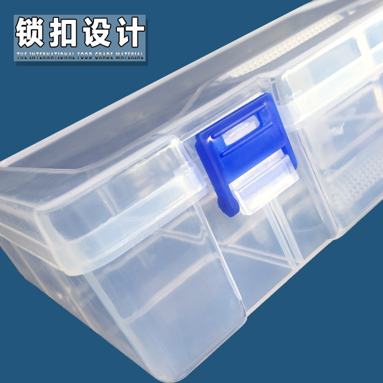 Plástico transparente PP caja vacía rectangular cubierta piezas caja componentes electrónicos caja de embalaje caja de almacenamiento de herramientas al por mayor