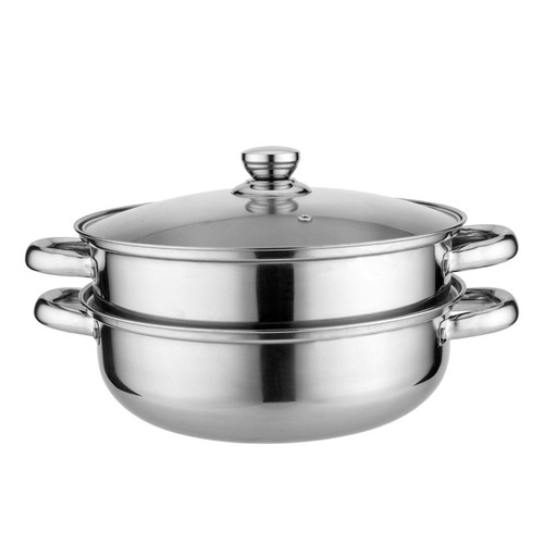 Stainless steel soup steamer, double-layer steamer, household induction cooker, hot pot, steaming and cooking gift pot, can be made with LOGO