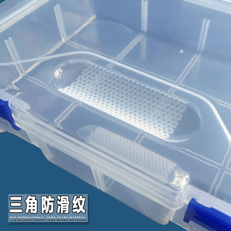 Plástico transparente PP caja vacía rectangular cubierta piezas caja componentes electrónicos caja de embalaje caja de almacenamiento de herramientas al por mayor