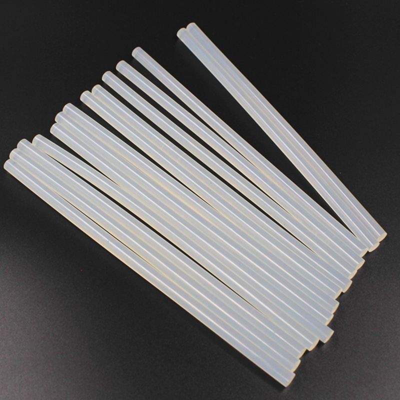 25CM Blanco Lechoso de alta adhesivo de fusión en caliente barra de pegamento baja temperatura 7mm pistola de pegamento de fusión en caliente tira de pegamento no cepillado accesorios de joyería al por mayor