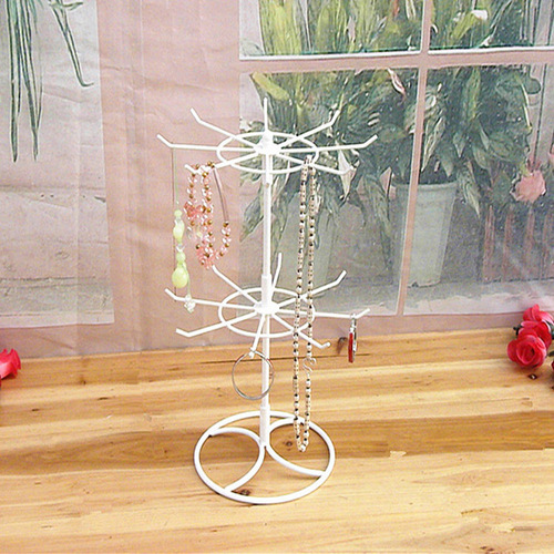 Dan Yuan Creative Iron Two-Layer Shelves, Necklace Bracelet Cosmetics Lipstick Accessory Display Rack, Jewelry Rack