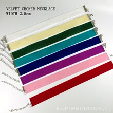 秋冬2.5cm宽边复古丝绒天鹅绒短款项链choker 时尚圣诞红颈链项圈