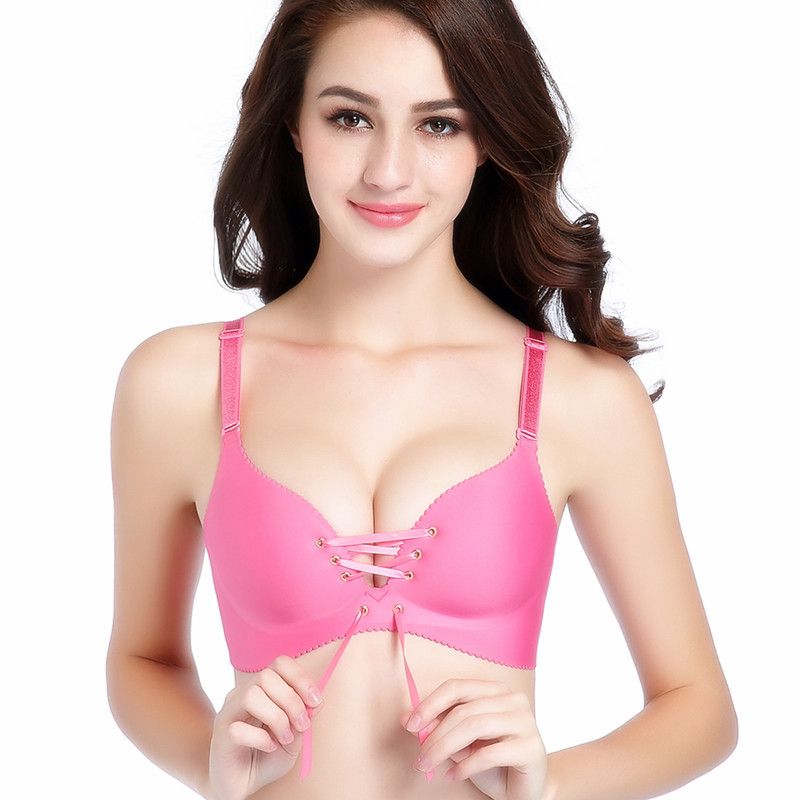 Copa panal sujetador transpirable brillante Correa pull B push up ajustable inalámbrico ropa interior de las mujeres sujetador traje
