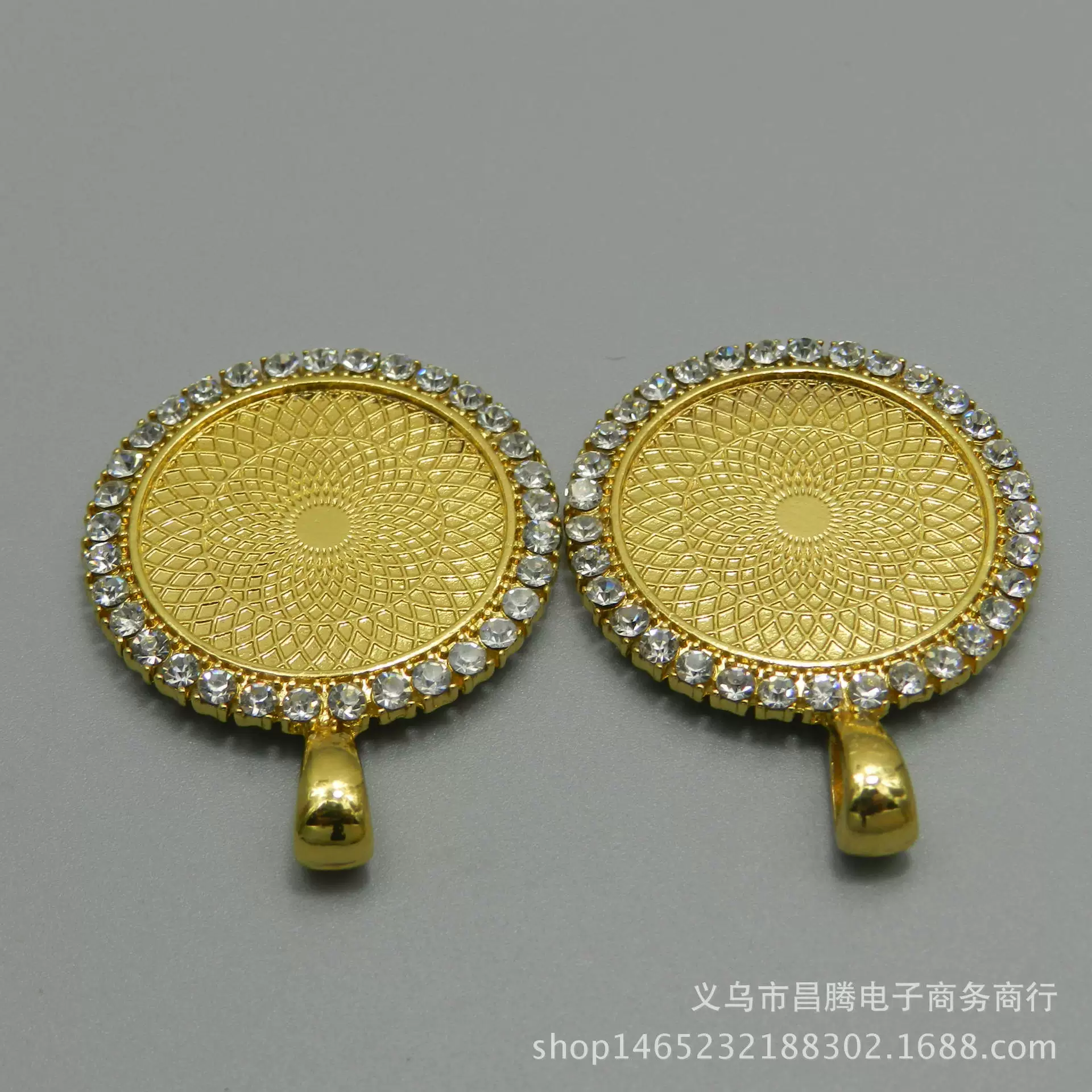 Сохраняющий цвет кулон со встроенным бриллиантом, нижняя опора, внутренняя 25 мм, круглая основа для драгоценного камня, аксессуары для ювелирных изделий своими руками, материалы ручной работы