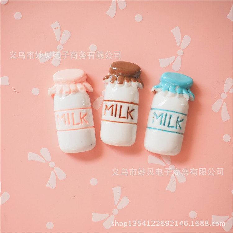 Accesorios de cola de botella de alimentación de resina de simulación de leche taza de café DIY crema teléfono móvil Shell material de alimentos y accesorios de juego