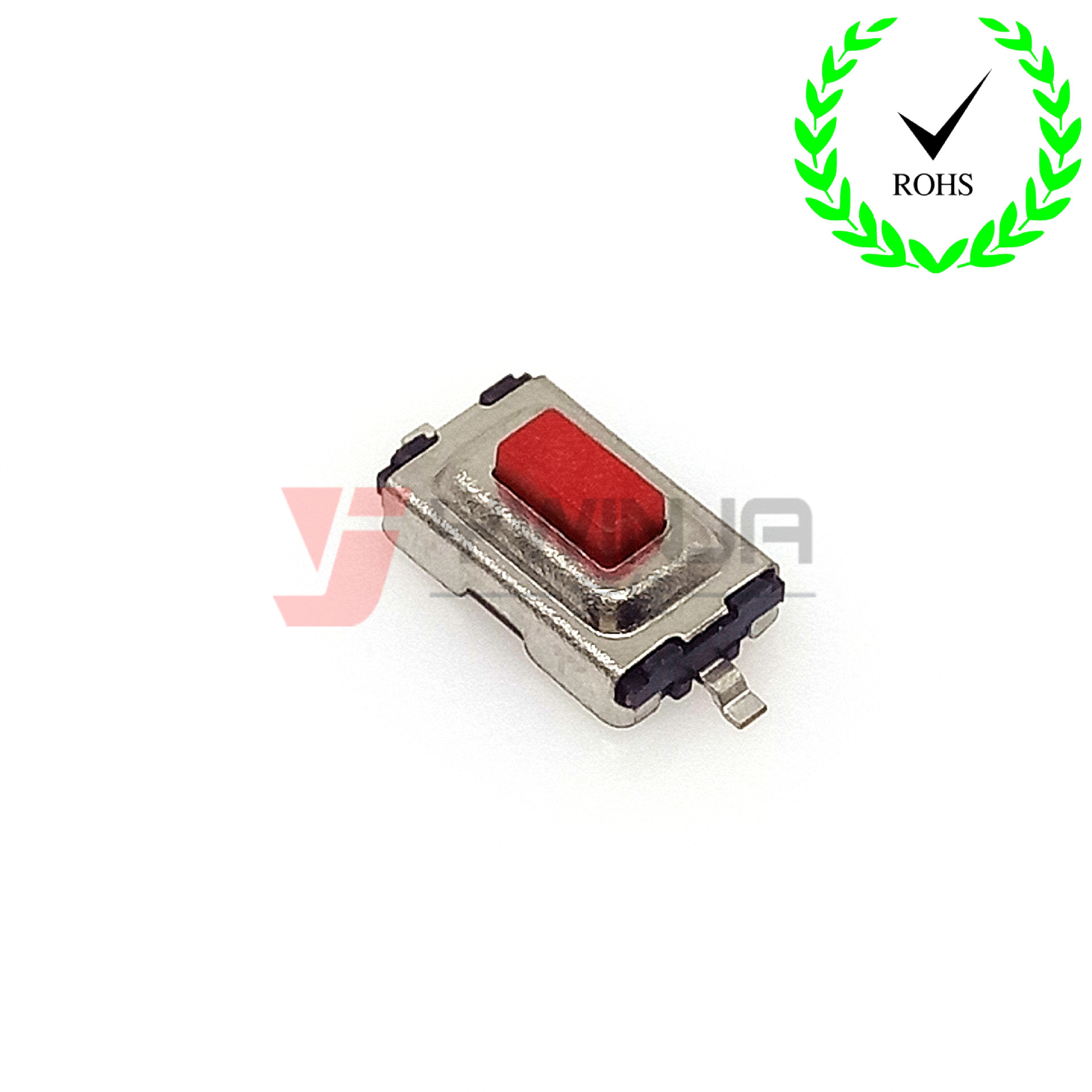 3*6*2.5轻触开关红柄白柄一字型平脚贴片按键3*6 SMT贴片轻触开关