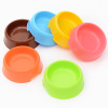 Promotion candy -colored small plastic pet single bowl cat bowl dog clothing single bowl of pet supplies optional color