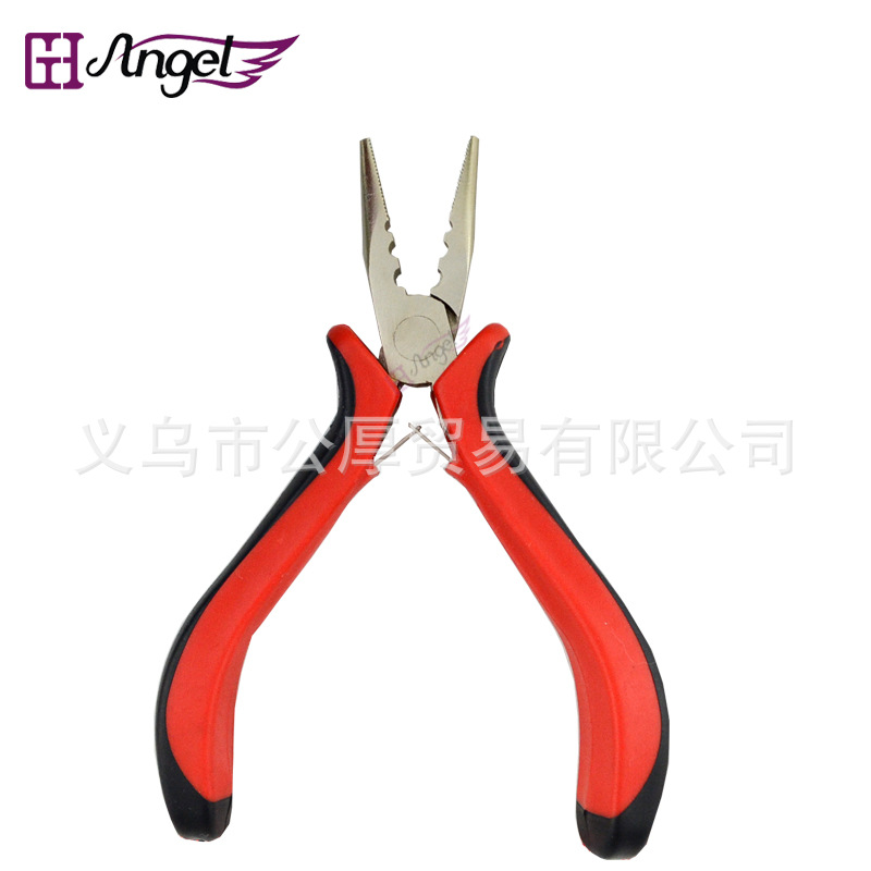 现货镍铁合金不锈钢美发行业用接发钳驳发钳三孔钳平头