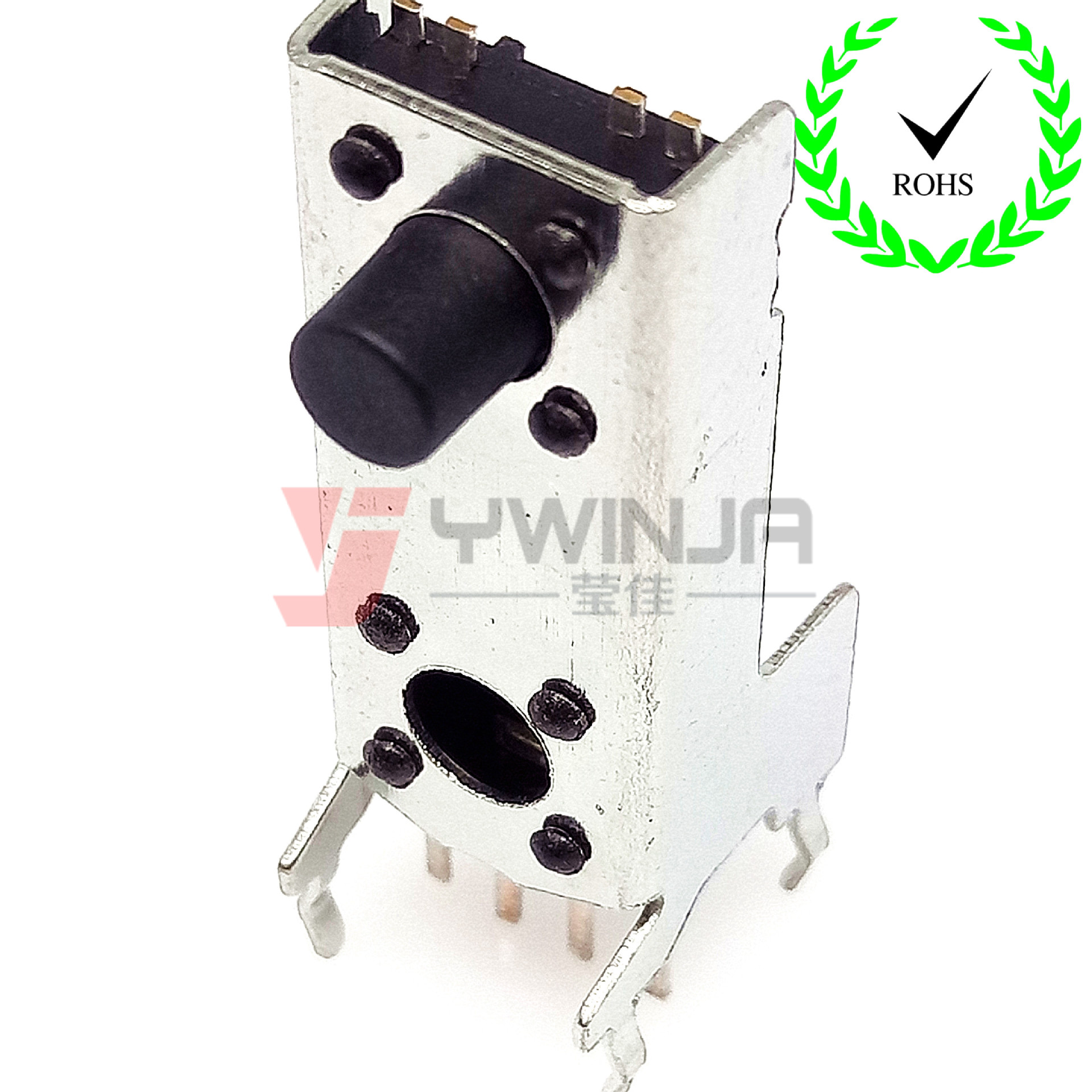 6-6支架双按键双层侧按轻触开关两层双连接带支架按键按钮16.1mm