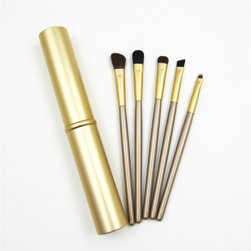5 pieces pony hair eye shadow brush beginner set small set soft animal hair eye makeup tools