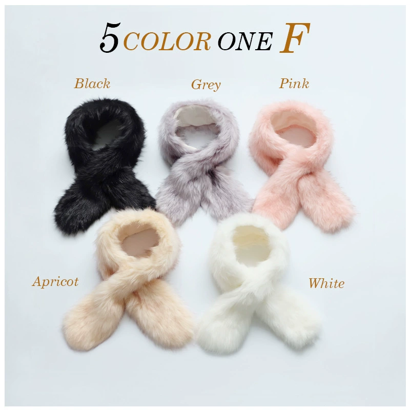 [Factory clearance] Thick faux fox fur faux rabbit fur cross warmth scarf fur scarf 88026
