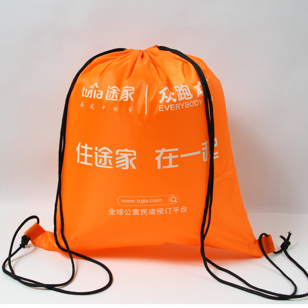 定做耳朵牛津布背包束口袋抽绳简易双肩包涤纶运动背包收纳袋定制