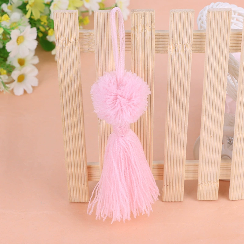 Розовый ручной работы DIY кашемировый кисточка меховой шар висит уши одежда подарок домашний текстиль аксессуары для одежды