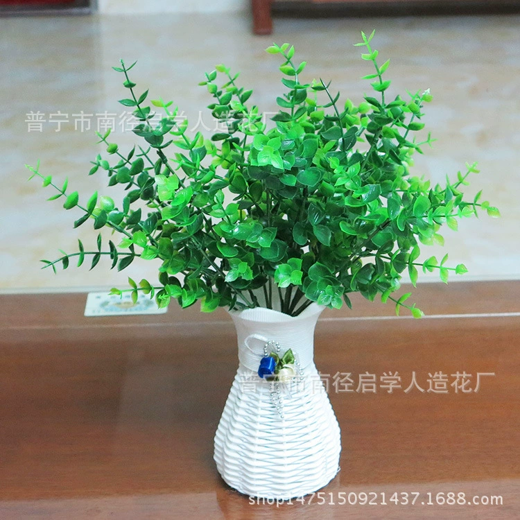 6 вилок пучок маленький эвкалипт горячее Садоводство декоративные пластиковые растения водные растения искусственные цветы завод прямые поставки