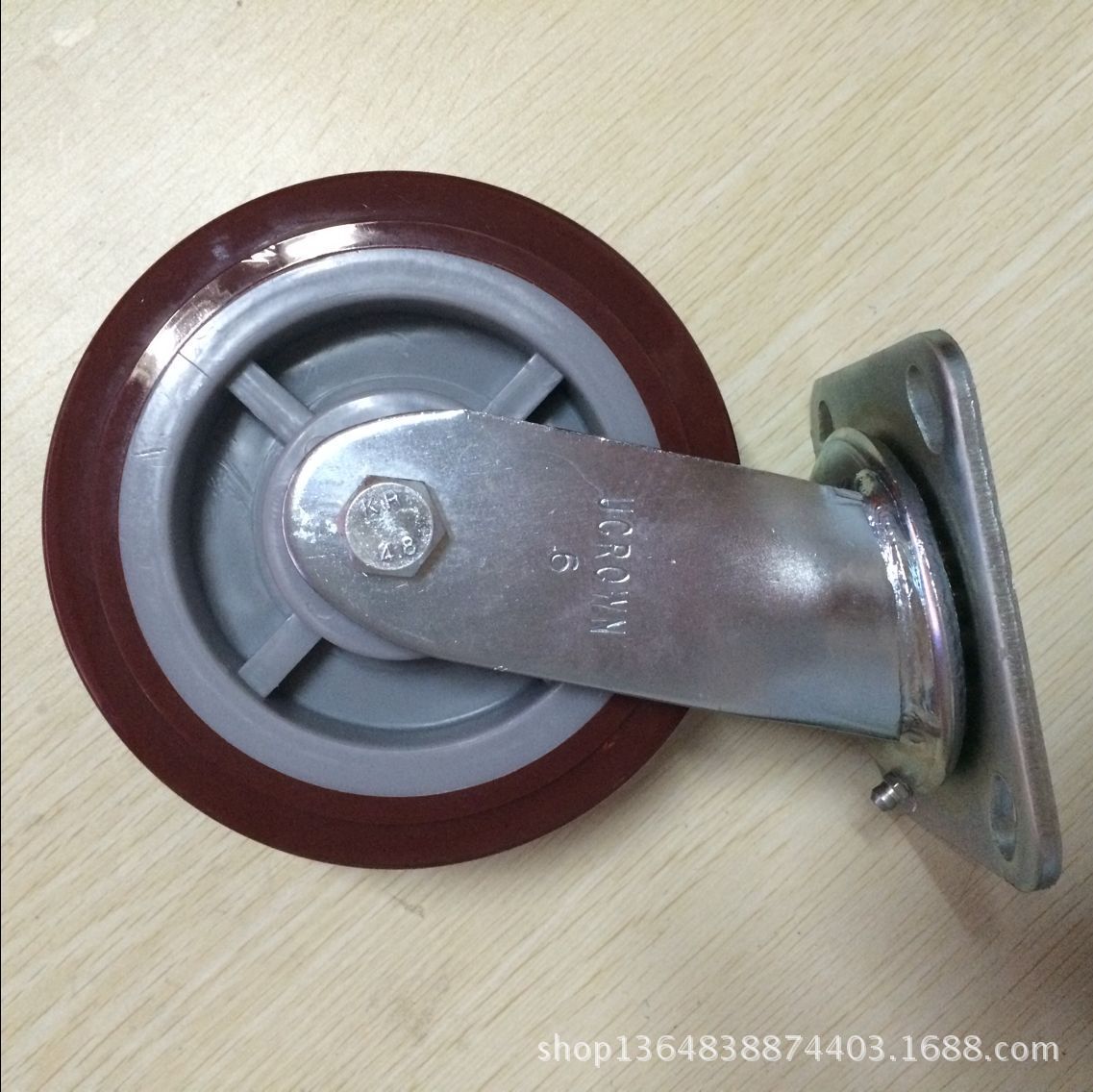 脚轮 6寸重型双轴承聚氨脂万向轮优冠脚轮手推车轮静音轮PU轮