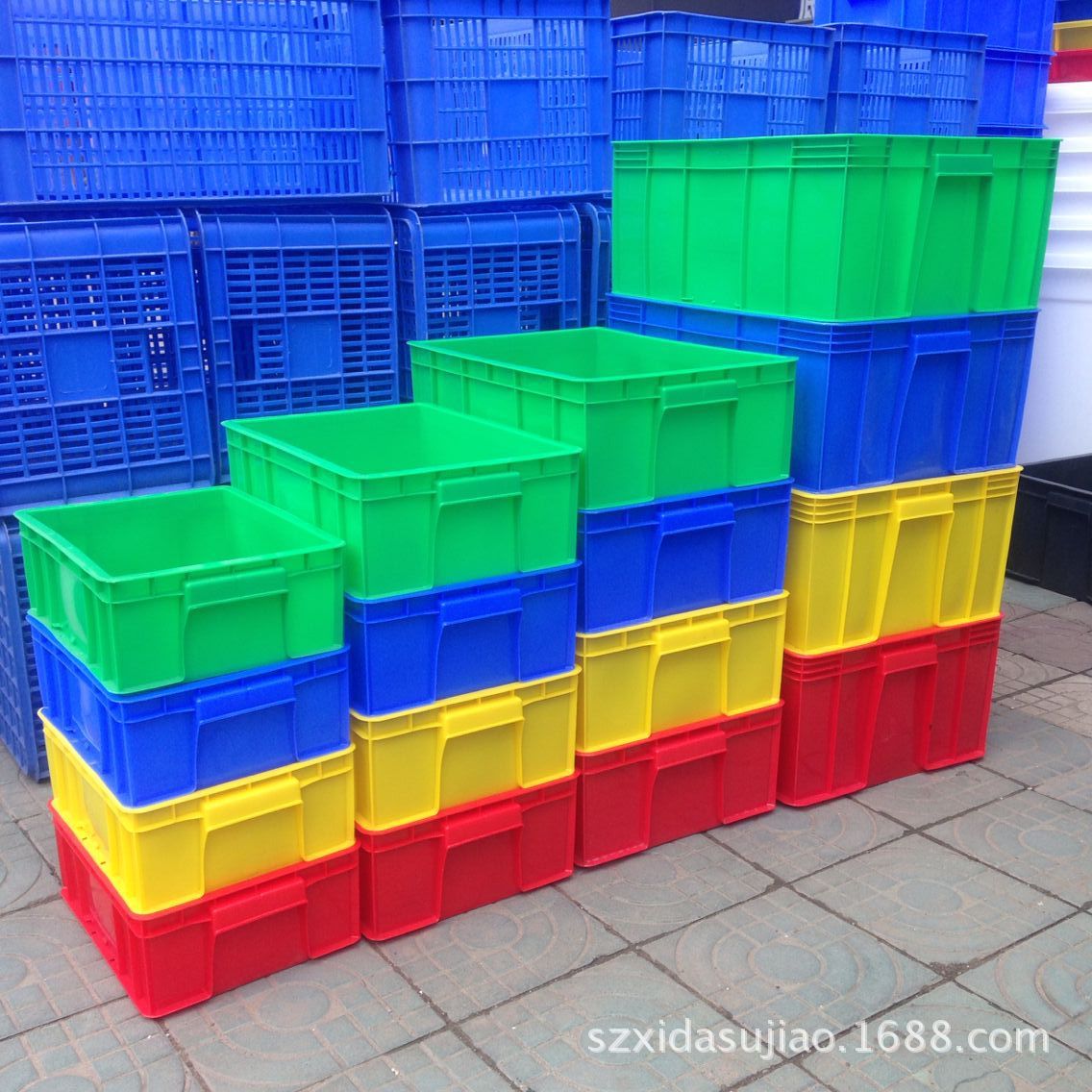 厂家 批发28号五金加厚物料收纳箱 长方形电子塑料周转箱