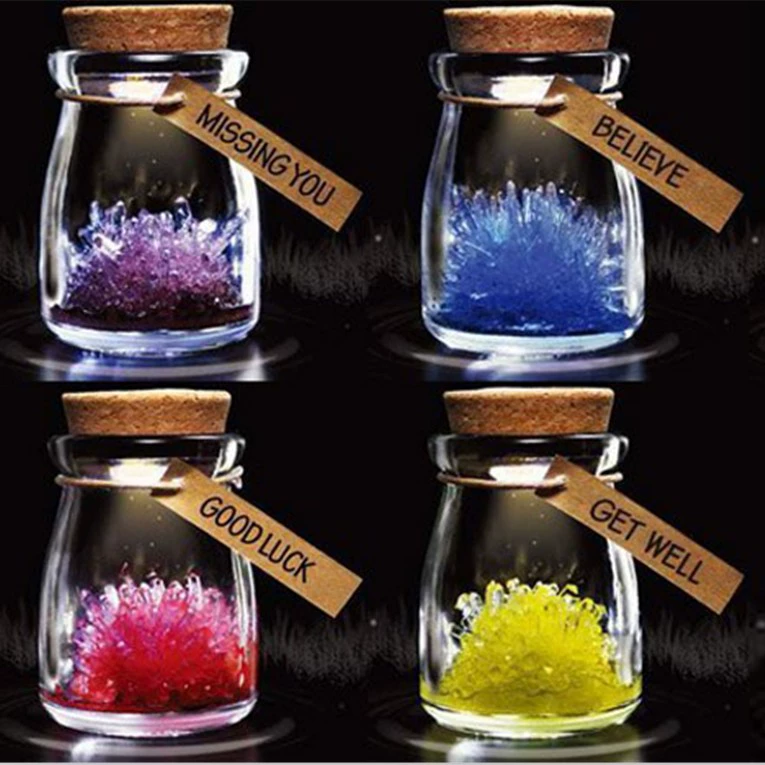 Wish Crystal Elf Новеллы игрушки DIY Sonic Crystal Золотое дерево, вода, вода, вода и земля Супер романтическая бутылка желаний без света