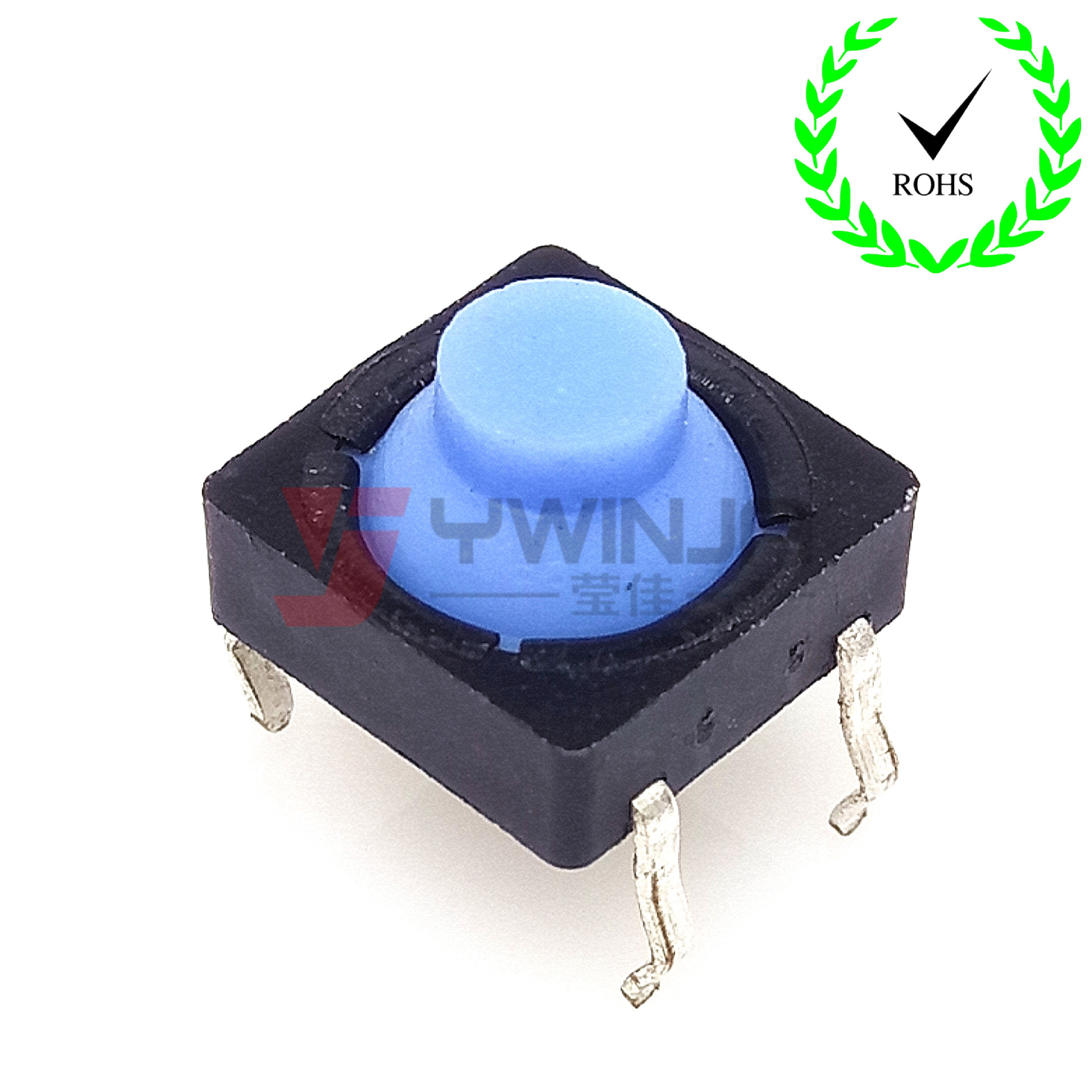 7.8*7.8*5.0蓝色硅胶按键轻触开关2.45N力度硅胶防水SKEYACA010