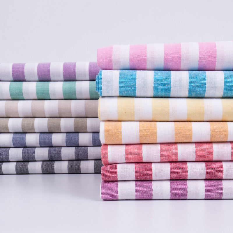 热供全棉条子布32支条子19色可选厂家直供现货供应衬衫时装面料