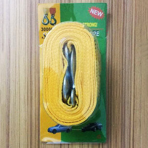 3米3吨汽车应急荧光黄色拖车绳 橙色汽车用品急救牵引绳|拉车绳子