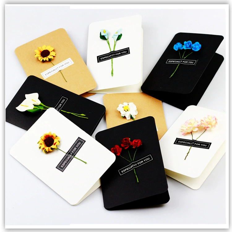 Крылья цикады Творческий DIY Винтаж крафт-бумага ручной работы сушеный цветок поздравительная открытка студенческий подарок новогоднее благословение универсальная карта