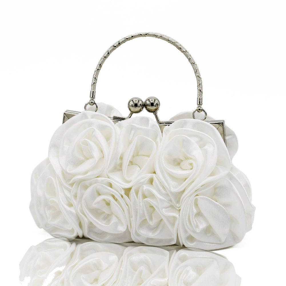 Shoulder Bag Bridal Rosette, 20×12×5 cm, Small Bridesmaid Purse