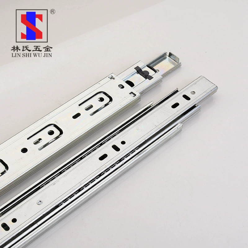 Guangshunda 4510 холоднокатаная сталь трехкратная направляющая трехсекционная стальная шариковая немая направляющая для ящика прямые продажи с завода