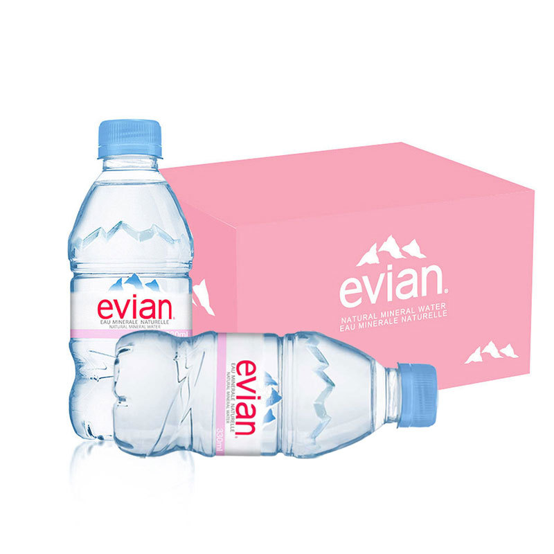 evian法国进口依云矿泉水330ml*24瓶小瓶批发现货