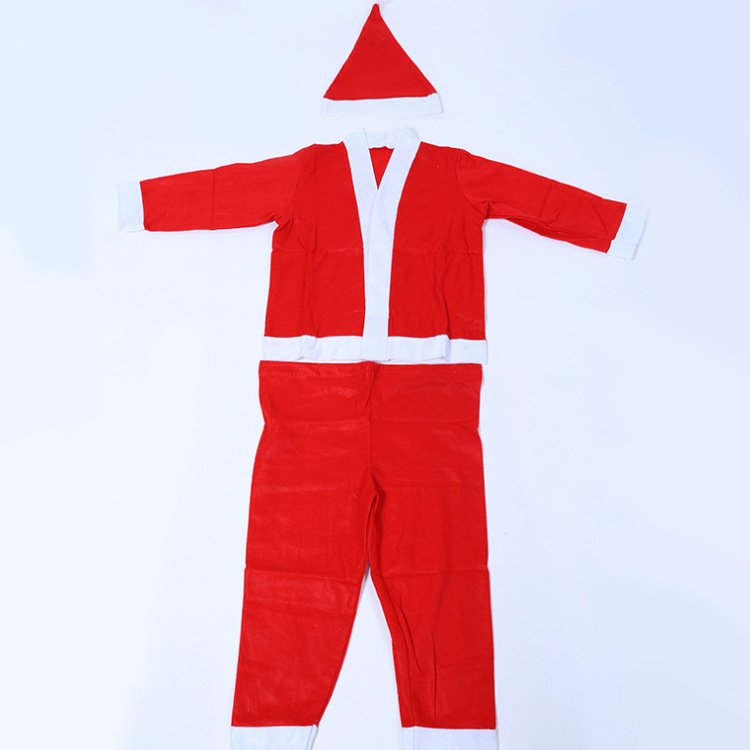 Fábrica al por mayor decoraciones de Navidad ropa de hombre Santa Claus vestir ropa traje de Navidad CONJUNTO DE 5 piezas