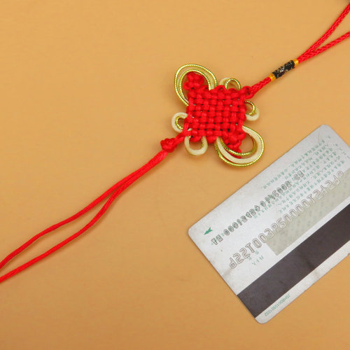 Wholesale 8-coil gold thread auspicious and wishful gold edge Chinese knot pendant accessories lanyard DIY handmade gift pendant accessories