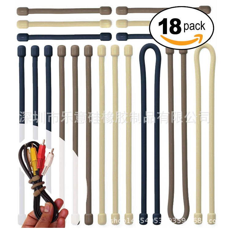 Punto de venta directo de fábrica cordón de silicona multifuncional resistente al desgaste y duradero diámetro 5.0mm brida de paquete de almacenamiento portátil