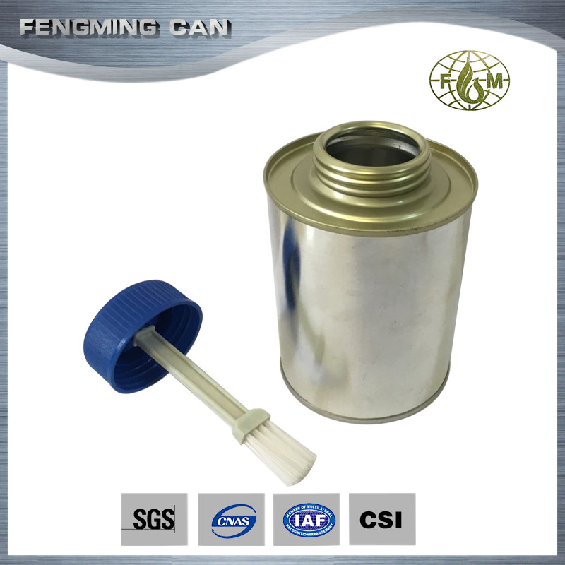 出口500ml PVC排水胶罐 给水胶塑料管道胶粘剂马口铁罐批发