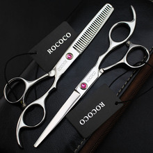 ROCOCO 6.0寸 专业美发剪刀 理发剪 平剪刘海剪 牙剪打薄剪 批发