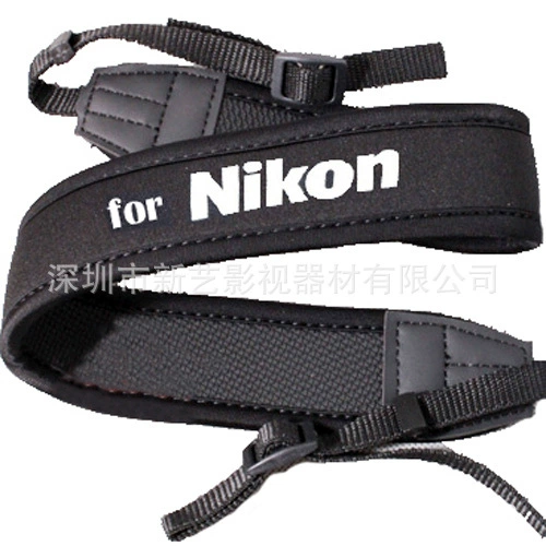 Новое искусство подходит для Nik слова эластичная бретельная лента на черном фоне белого слова Ni Kang K0n ремешок для камеры