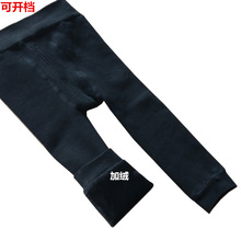 新版男童七彩棉打底裤加厚加绒保暖裤宝宝一体裤可开档PP裤