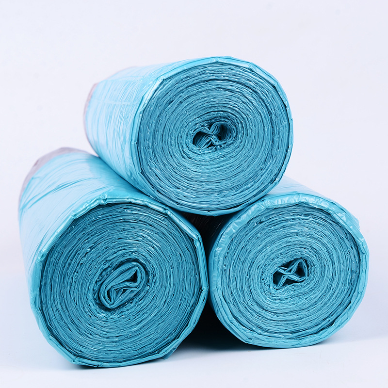 Grande 60L,90L cuerda de cierre automático con cordón desechable bolsa de basura portátil con cordón bolsa de plástico al por mayor