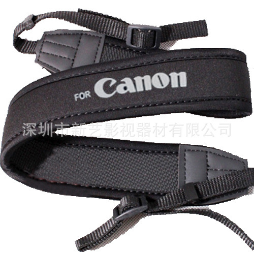 Wholesale new art black background white word suitable for can on word elastic shock absorption shoulder strap camera strap non-slip