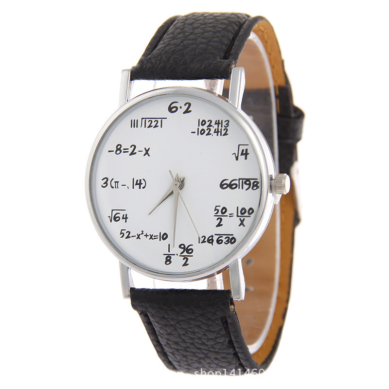 Foreign Trade Popular Math Formula Root Number Belt Watch Popular Quartz Watch Student Watch Manufacturer Spot Wholesale Foreign Trade Popular Math Formula Root Number Belt Watch Popular Quartz Watch Student Watch Manufacturer Spot Wholesale