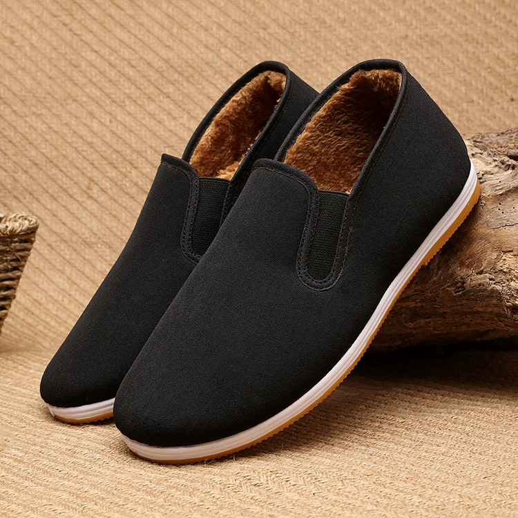 Фабрика оптовая зимняя теплая говяжья основа мужская повседневная обувь плюс бархатные ножки