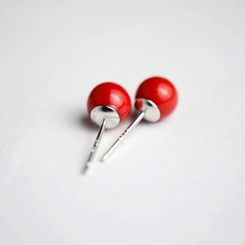Organic earrings, silver 925 sample, Korean style