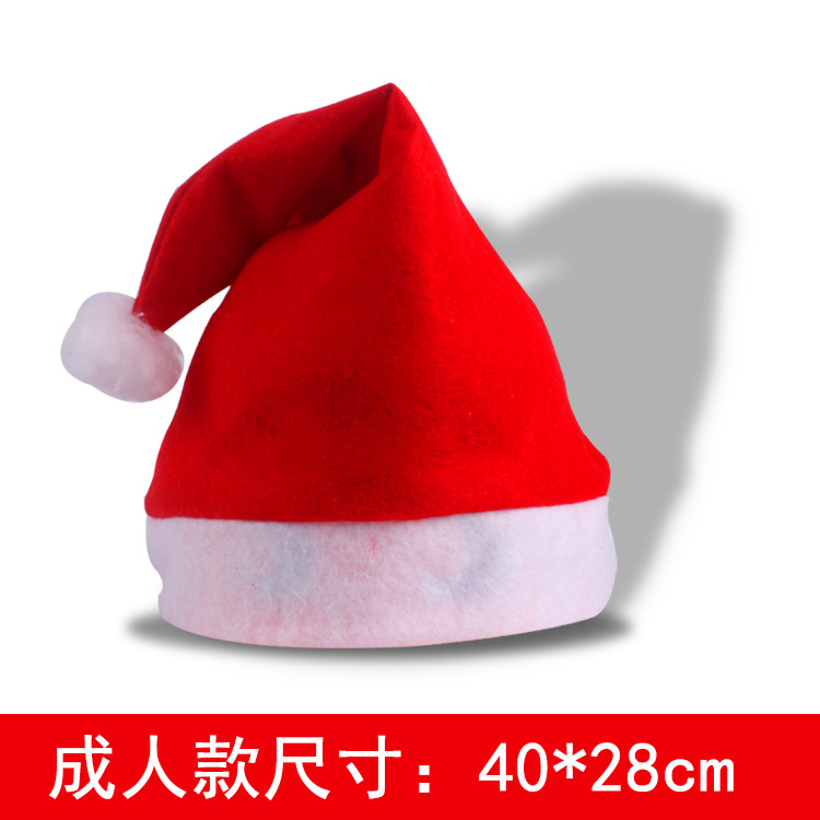 Sombrero de Navidad alta calidad, terciopelo dorado, adultos/niños