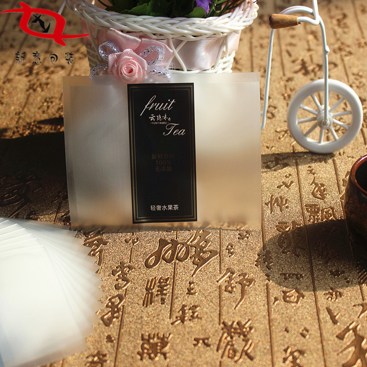 厂家按要求印刷 LOGO磨砂复合三压边平口花茶包装袋 食品级