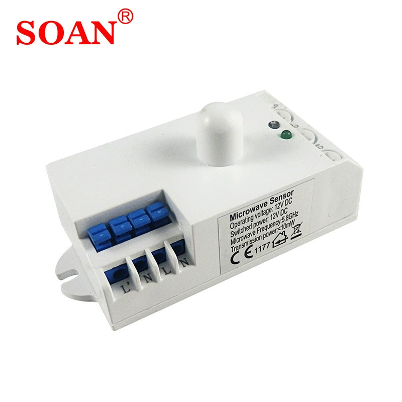 Soan Soan 5.8G микроволновой сенсор сенсор человека LED подсветка микроволновой сенсор