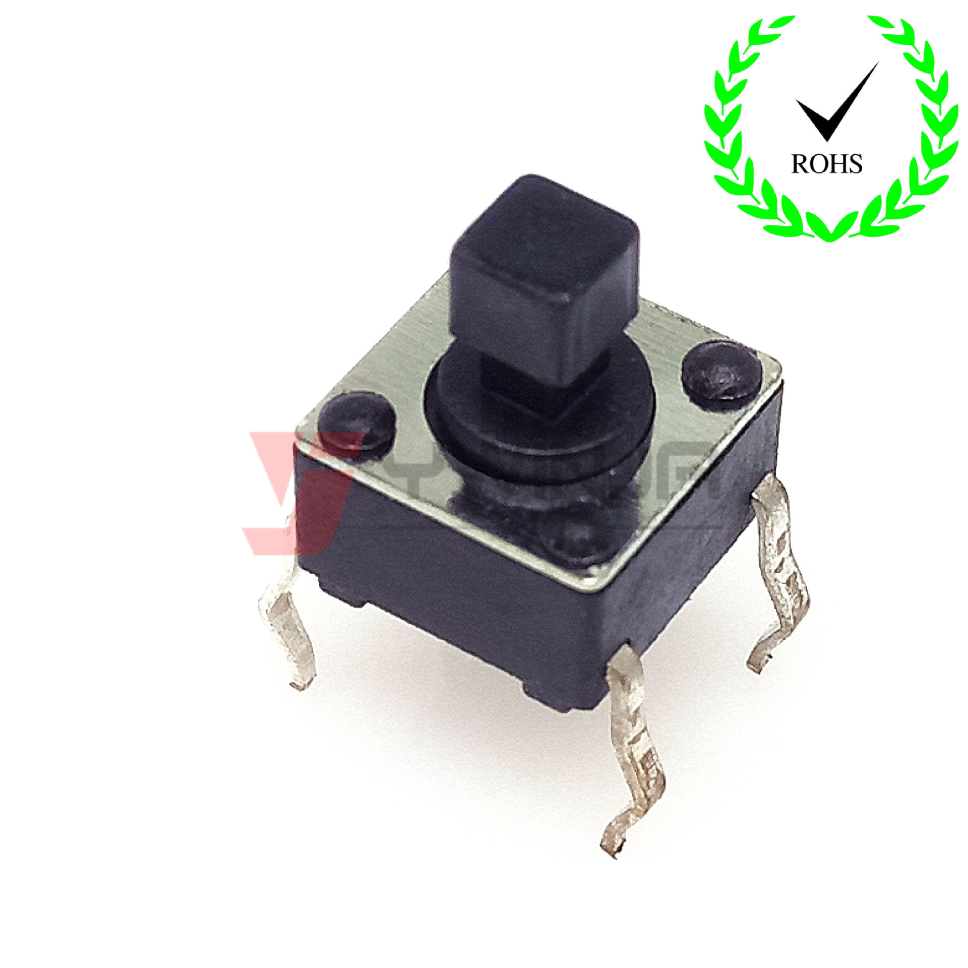 6*6*7.3插件轻触开关6*6*7.3方形柄2.4*2.4按键轻触开关6*6switch