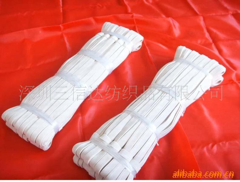 吊牌弹力绳口罩耳带松紧带口罩挂耳绳圆形发绳松紧带可印制logo