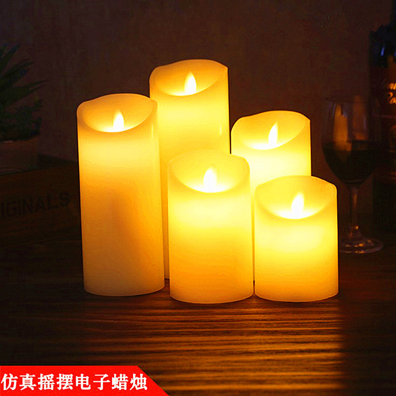 仿真LED摇摆石蜡遥控电子蜡烛灯创意家居环保求婚浪漫婚庆装饰|undefined