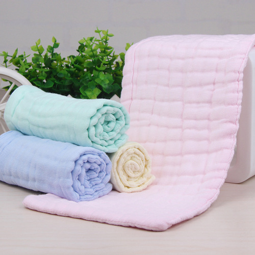 10-layer baby diaper infant pure cotton washed gauze diaper solid color cartoon boneless thickened type A