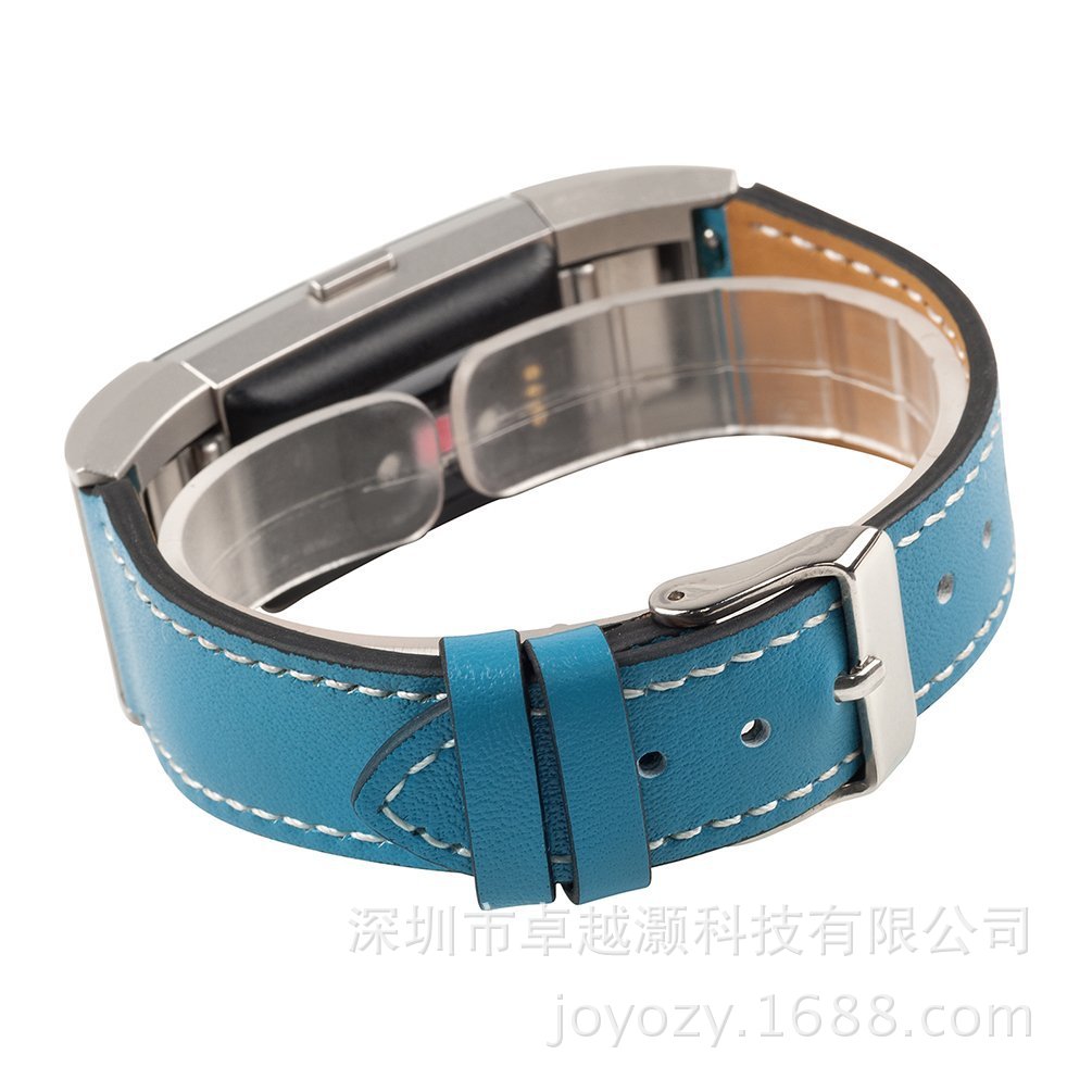 Fitbit charge2 inteligente reloj de ritmo cardíaco línea de coche correa de cuero correa de muñeca solo anillo correa de cuero Venta caliente